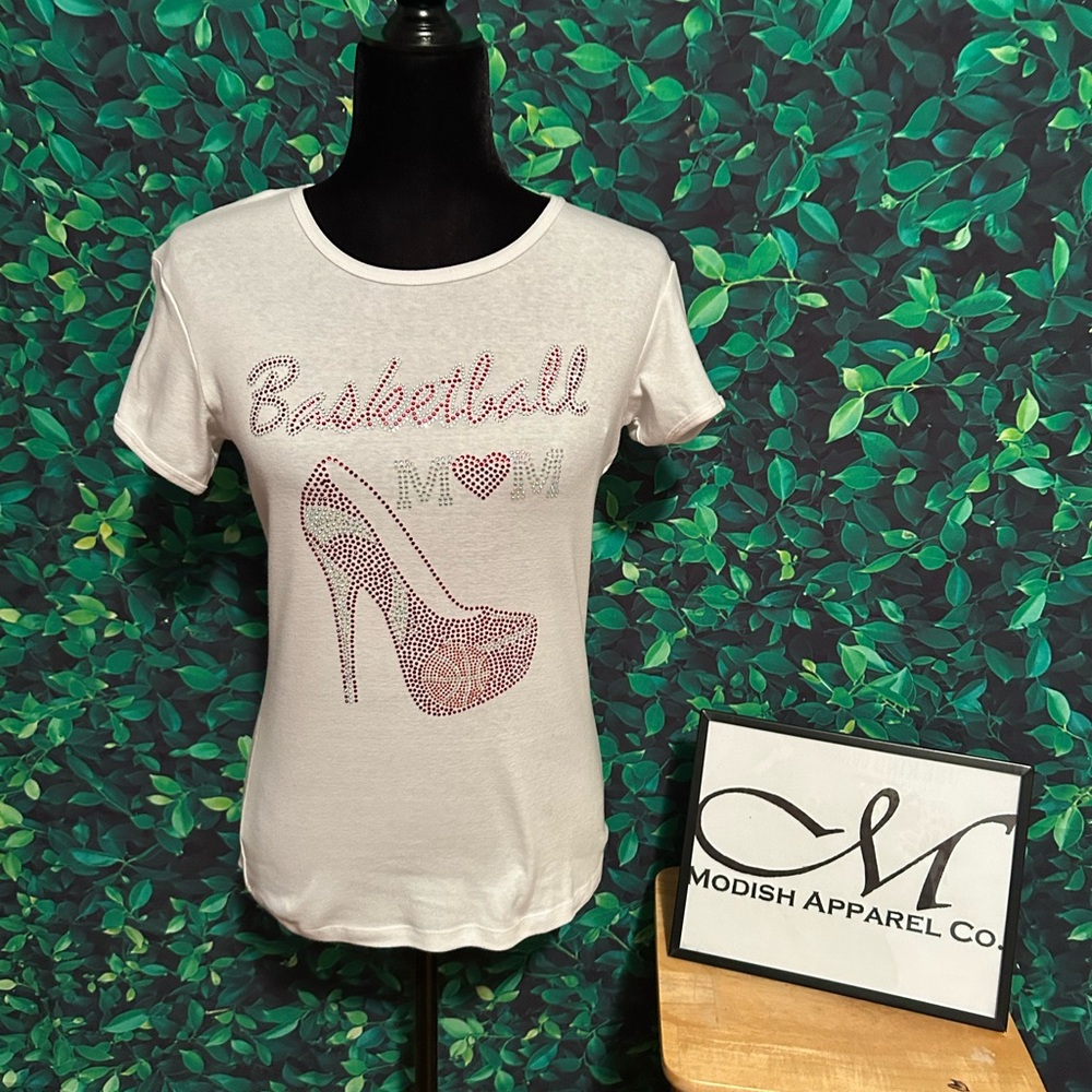 Basketball Mom Rhinestone T-Shirt - Picture 4 of 4